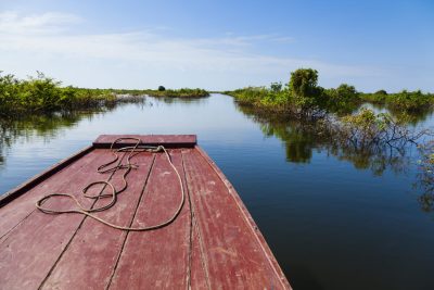 Blick vom Boot auf den Tonle Sap See - Kambodscha