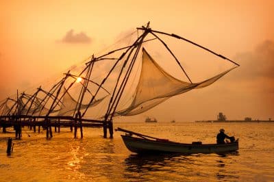 Indien Aktivreise - Fischerboot - Cochin - Indien