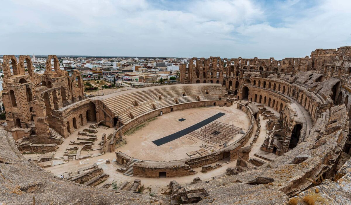 römische Stadt in Tunesien, bekannt für Amphitheater