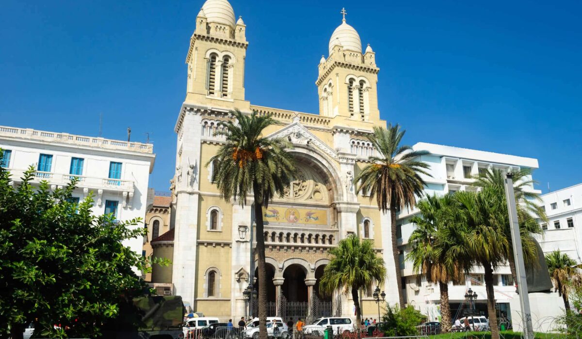 beliebte Kathedrale in Tunis